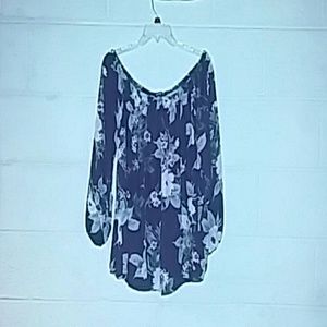 Purple floral dress shirt